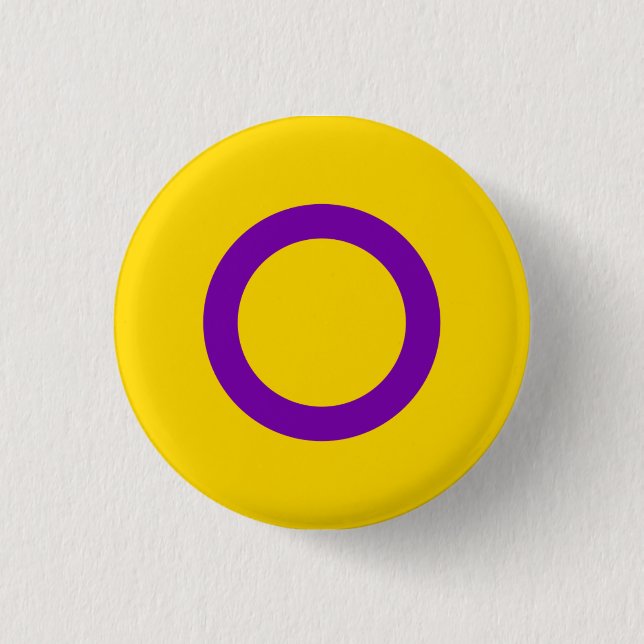 Botón del orgullo de Intersex (círculo) (Anverso)
