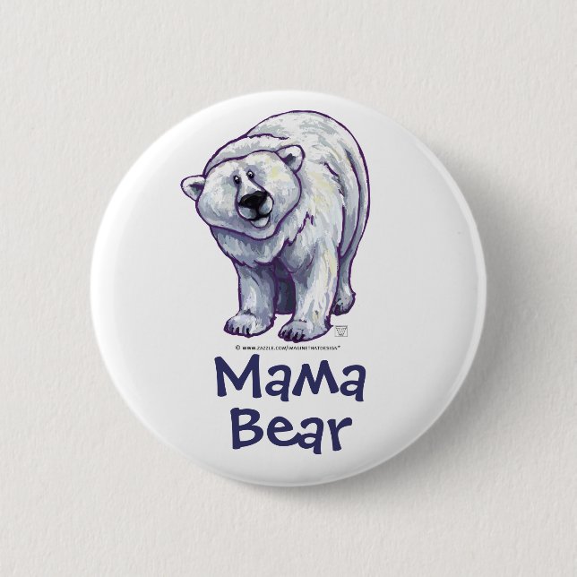 Botón del oso polar de mamá Bear (Anverso)