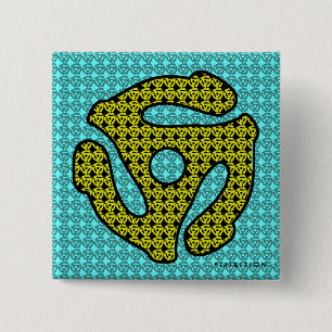 Botón del parte movible del expediente de 45 RPM