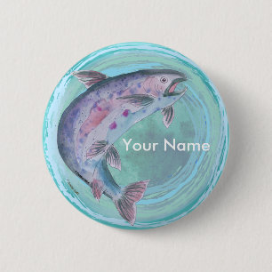 Botón del pasador del personalizado de pesca de tr