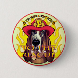 Botón del pasador Hound Dog Firefighter