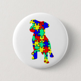 Botón del perro del compañero del autismo