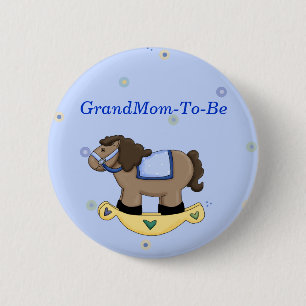 Botón del Pin de la abuela de Baby Shower del