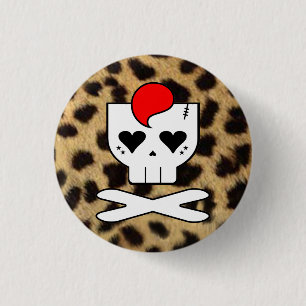 BOTÓN DEL PIN DE LA IMPRESIÓN DEL GUEPARDO DEL