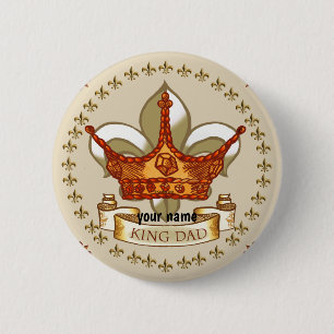 Botón del pin de la Real Corona de King Dad