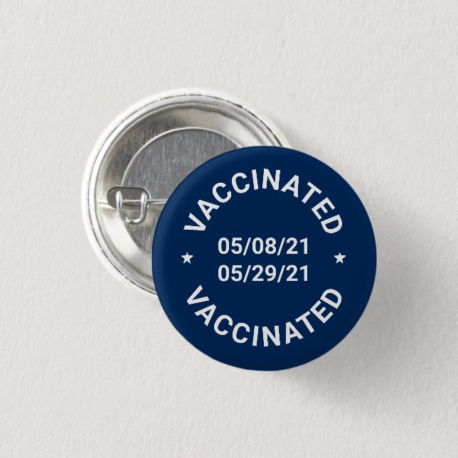 botón del pin de texto para fechas de personalizad (Anverso y reverso)