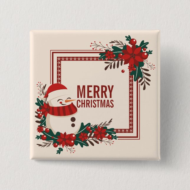 Botón del Pin del día de fiesta el | del navidad (Anverso)