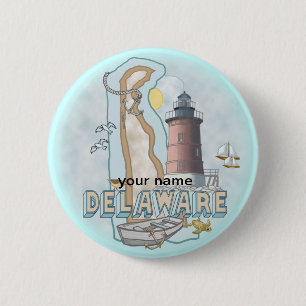 Botón del pin del faro de Delaware