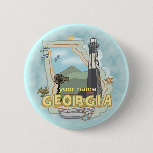 botón del pin del faro de Georgia