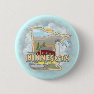 Botón del pin del faro de Minnesota
