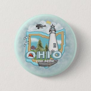 Botón del pin del faro de Ohio
