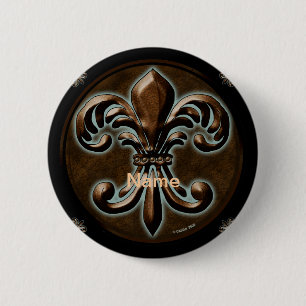 Botón del pin Fancy Fleur De Lis
