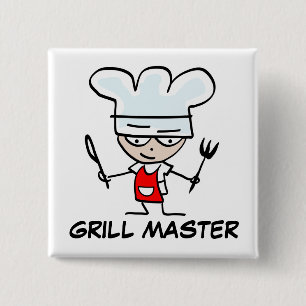 Botón del pinback de Grill Master