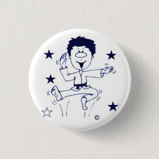 Botón del pinback del muchacho de la celebración
