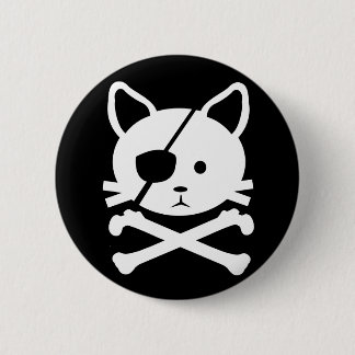 Botón del pirata del gato
