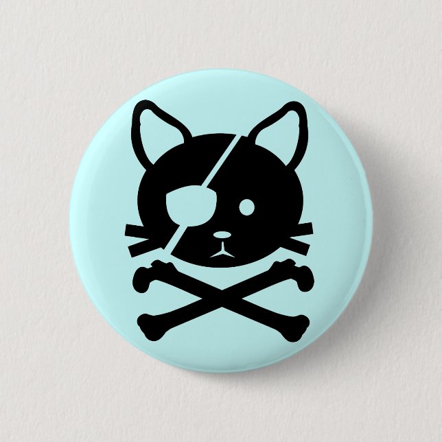 Botón del pirata del gato (Anverso)