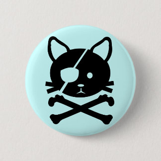 Botón del pirata del gato