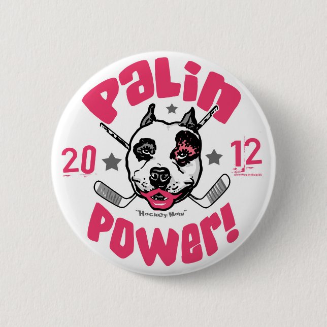 Botón del pitbull 2012 del poder de Palin (Anverso)