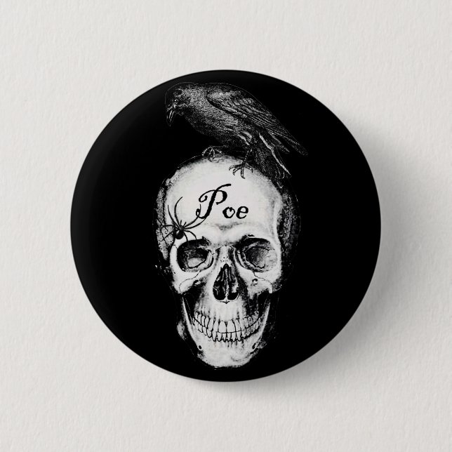 Botón del Poe del cuervo (Anverso)