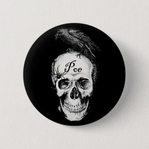 Botón del Poe del cuervo