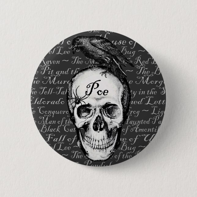 Botón del Poe del cuervo (Anverso)