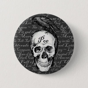 Botón del Poe del cuervo