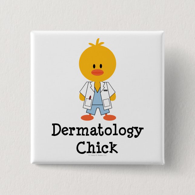 Botón del polluelo de la dermatología (Anverso)