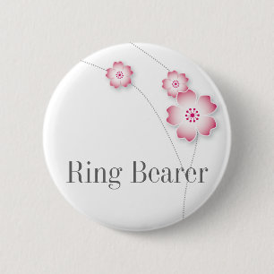 Botón del portador de anillo de la flor de cerezo