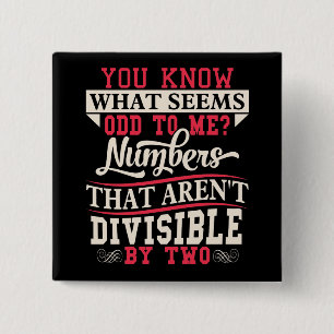 Botón del profesor de matemáticas del retruécano