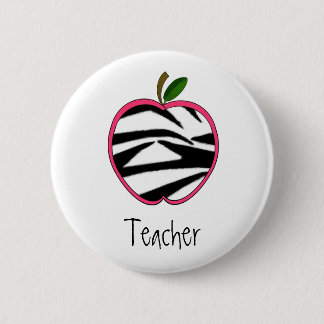 Botón del profesor - esquema rosado de Apple w del