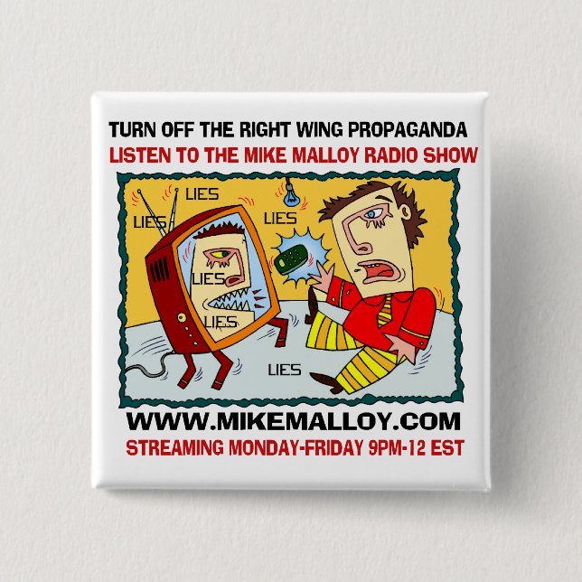 Botón del programa radiofónico de Mike Malloy (Anverso)