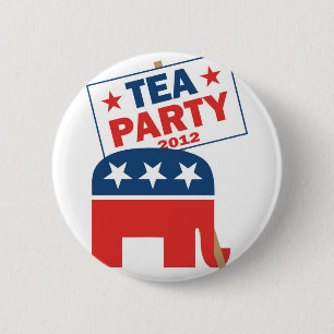 Botón del republicano de la fiesta del té