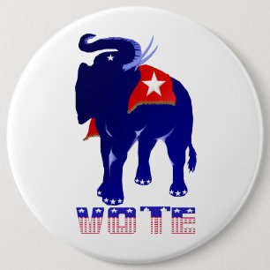 Botón del republicano del voto