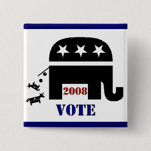 BOTÓN DEL REPUBLICANO DEL VOTO EN 2008