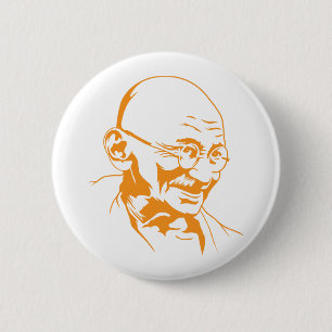 Botón del retrato de Mahatma Gandhi