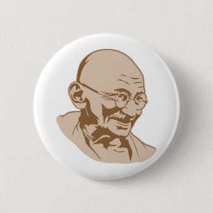 Botón del retrato de Mahatma Gandhi