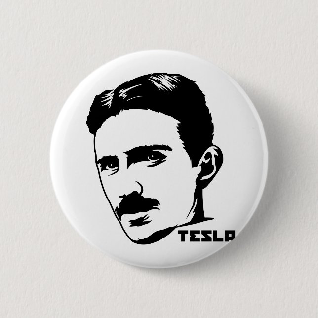 Botón del retrato de Nikola Tesla (Anverso)