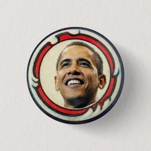 Botón del Retro-Estilo de Obama (Anverso)
