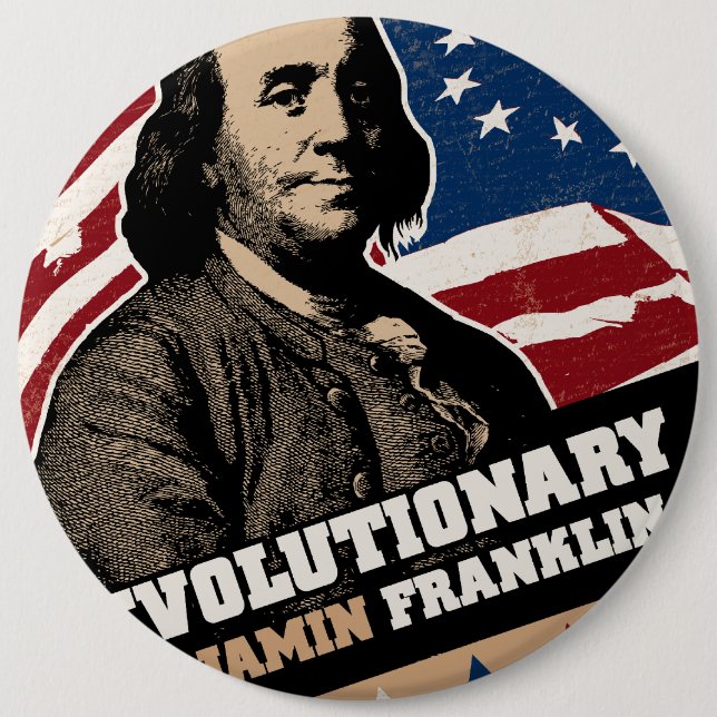 Botón del revolucionario de Benjamin Franklin (Anverso)
