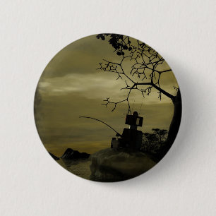 Botón del robot de la pesca