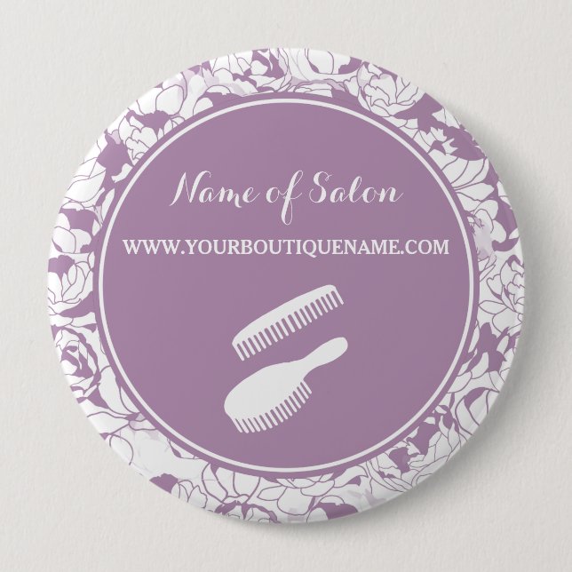 Botón del Salón Floral de Lavanda (Anverso)