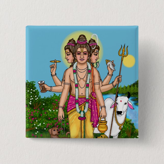 Botón del Señor Dattatreya (Anverso)