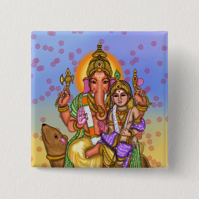 Botón del Señor Ganesha (Anverso)