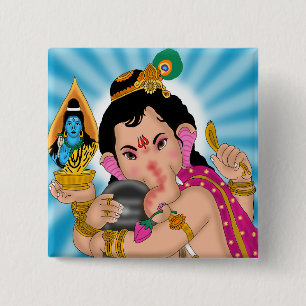 Botón del Señor Ganesha