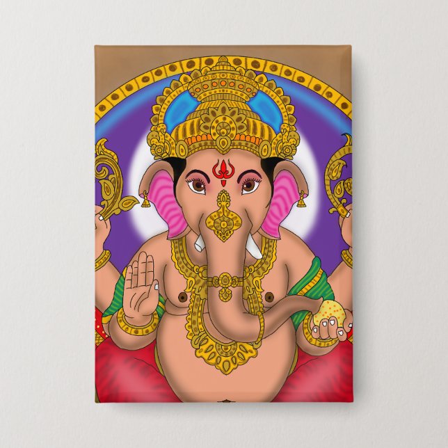 Botón del Señor Ganesha (Anverso)