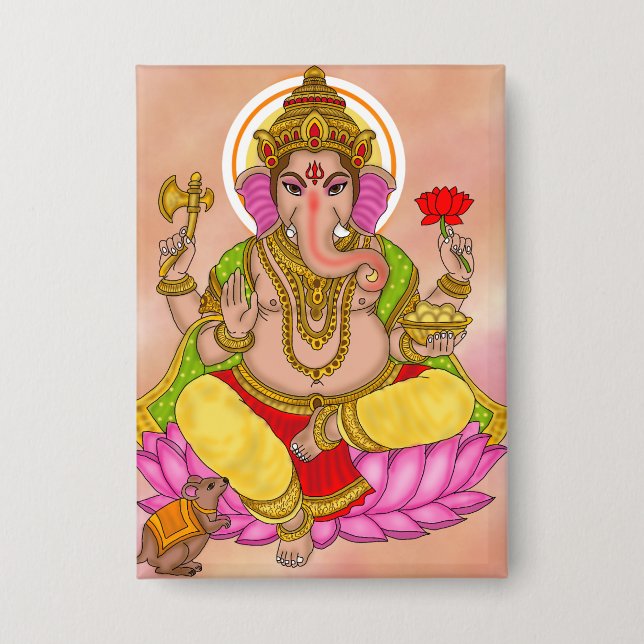 Botón del Señor Ganesha (Anverso)