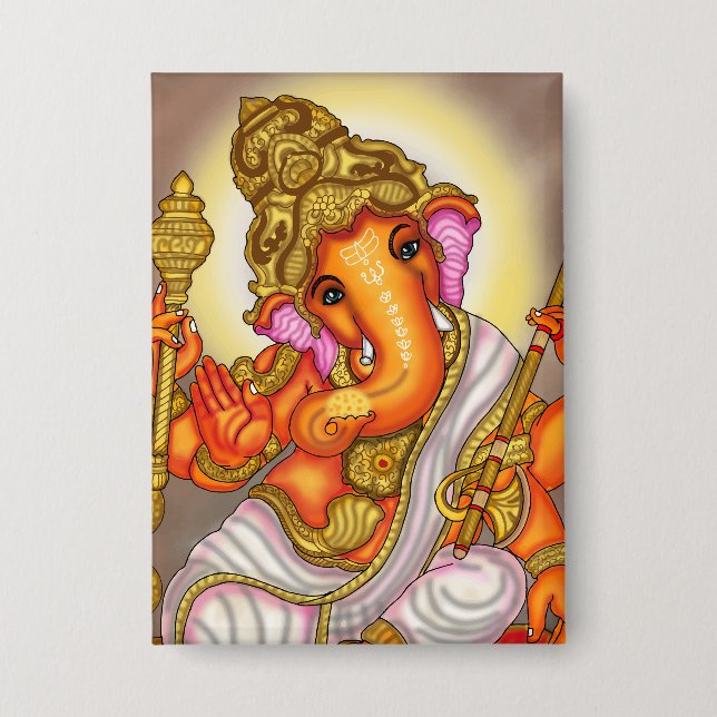 Botón del Señor Ganesha (Anverso)
