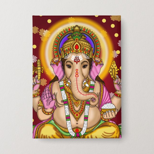 Botón del Señor Ganesha (Anverso)