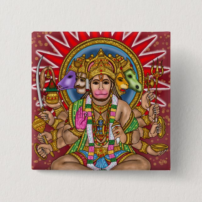 Botón del Señor Hanuman (Anverso)