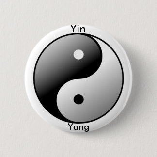Botón del símbolo de Yin Yang (negro)
